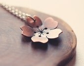 Large Cherry Blossom necklace in copper