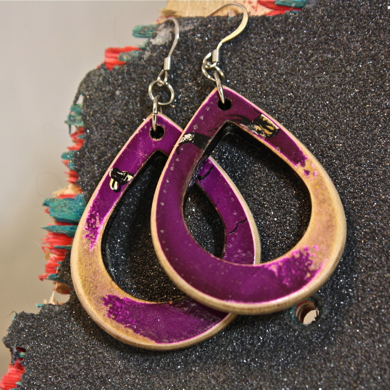 Reclaimed Skateboard Earrings