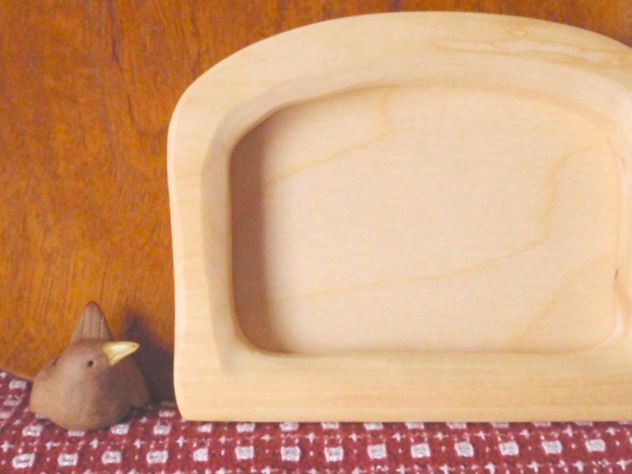 waldorf postcard frame/ handcarved wood picture landscape frames - (made to order)