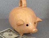 Vintage Sandstorm Ceramic Piggy Bank No stopper  Break or shake it------- Ready to Ship Pig