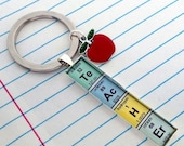 SUMMER SALE - ELEMENTS of a Teacher Key Chain - Science Teacher Gift, Teacher Appreciation, Graduation, Back to School, End of the Year Gif