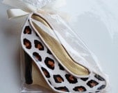 Leopard Stiletto Cookie Favors (Vanilla) One Dozen - MADE TO ORDER