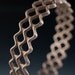 Lattice Bracelet - Bronze Infused Stainless Steel Bracelet Bangle 3D Printed Woven Design