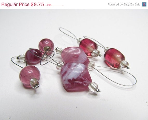 INVENTORY SELL DOWN The Pinks, Stitch Markers, Handmade, Set of 7
