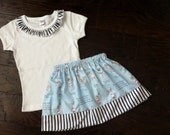 Sail Away Collection.... Pirates twirl skirt and Ruffle Tee... sizes 3m to 6y available