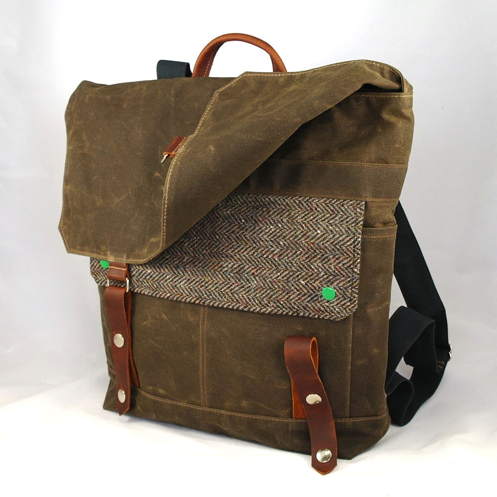 Buckeye Herringbone Waxed Canvas Backpack