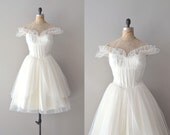 1950s wedding dress / tulle 50s wedding dress / J'te Vous dress