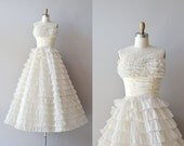 1950s wedding dress / vintage 50s dress / Layer Cake dress
