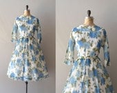 1960s dress / vintage 60s dress /  Melodia floral chiffon dress