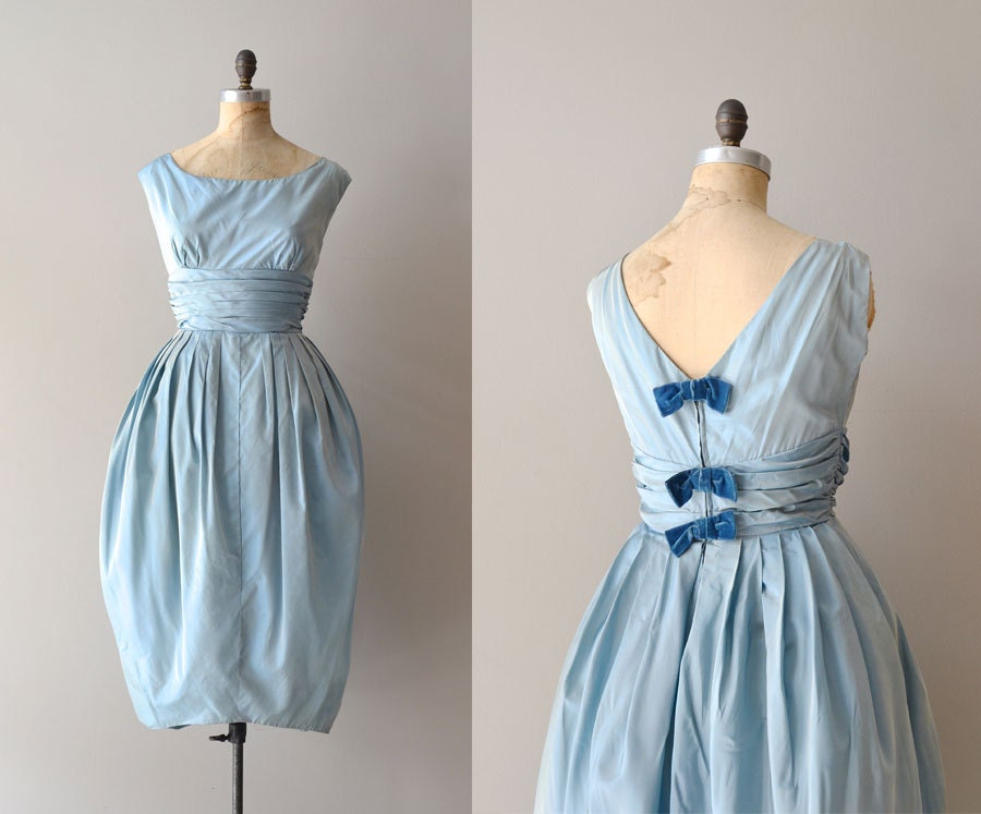 vintage 50s dress / 1950s dress / Above the Clouds dress