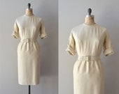 1950s dress / vintage 50s dress / Farina silk sheath dress