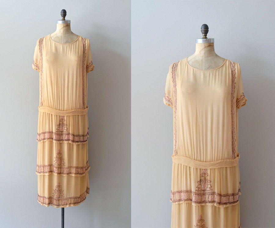 silk 1920s dress / vintage 20s dress / Lycée Françoise