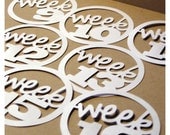 Project Life Circular Numeric Week Tags : Weeks 9 thru 16