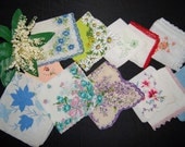 Vintage Hankies Garden Bouquet of Twelve