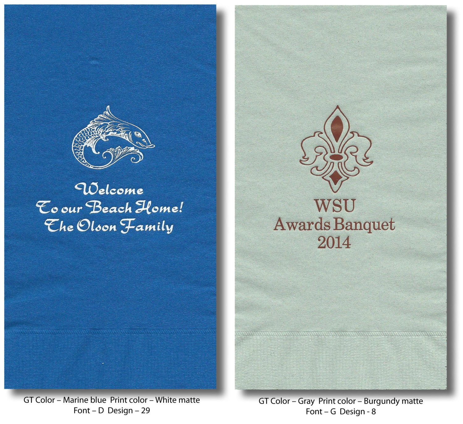 Guest Towels Other Occasions Monogram Custom Examples only