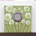 On Sale - Gift for Little Girl - Mini Artwork - Flower Painting on Canvas for Girls Room Decor in Green and Purple - IN STOCK