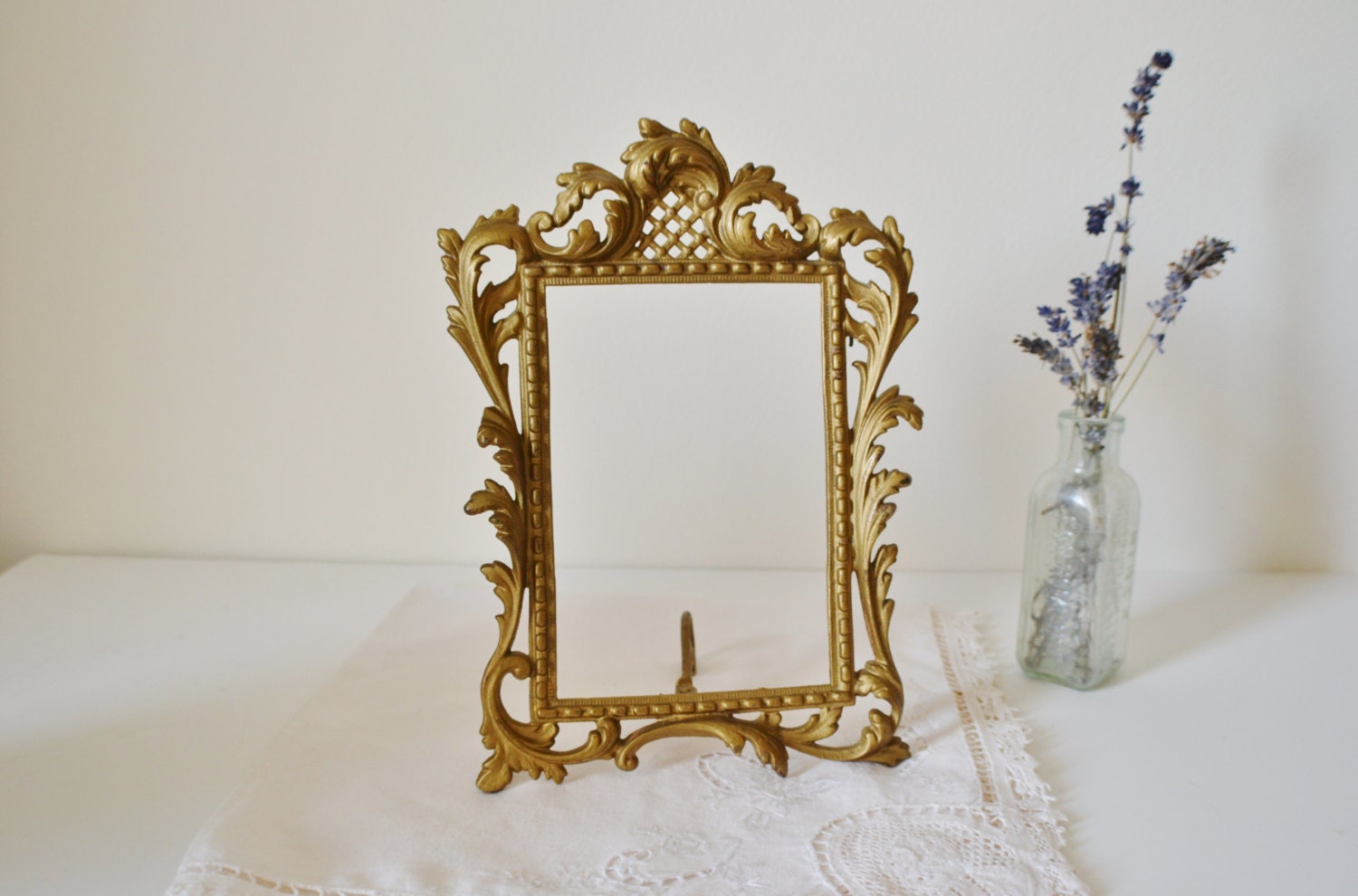 Vintage Brass Frame -Ornate Vintage Home Decor