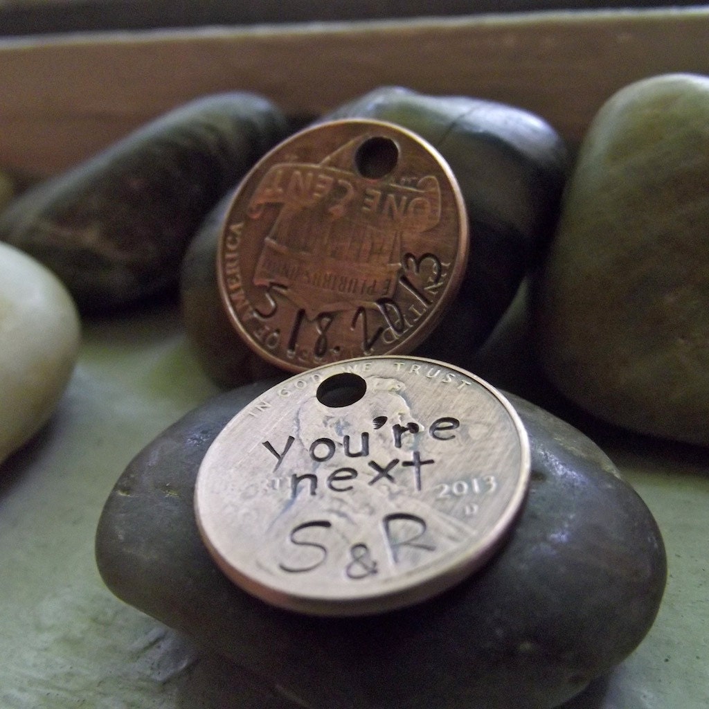 Penny to add to bouquet and  garter