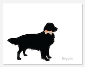 Plaid Bow Tie Dog Silhouette Note Cards Stationery Set of 12 Orange Gren Red