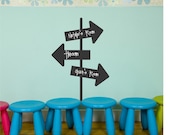 Chalkboard Direction Arrows vinyl wall decal