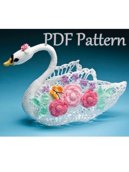 Swan Queen Crocheted Centerpiece PDF Crochet Pattern