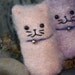 Plush Pink Kitty Kids Toy Felt mohair Wool Stuffed Animal Waldorf Kitten ... (woolcrazy)