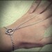 Peace Sign Silver Slave Bracelet Chain Body Jewelry