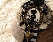 Unique Fabric Brooch - Miss Shadow Love