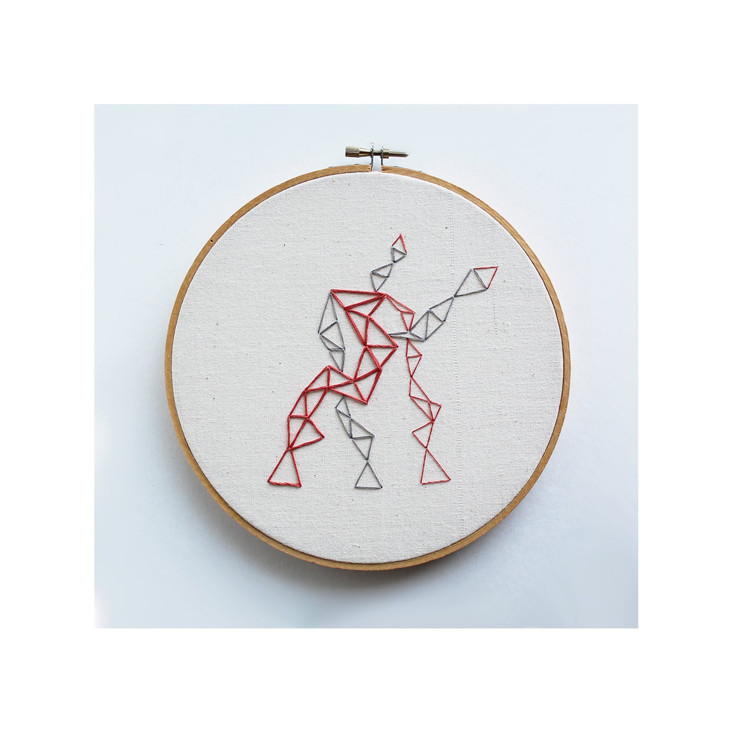 climbing I by julie tillman geometric embroidery art abstract minimalist hoop art