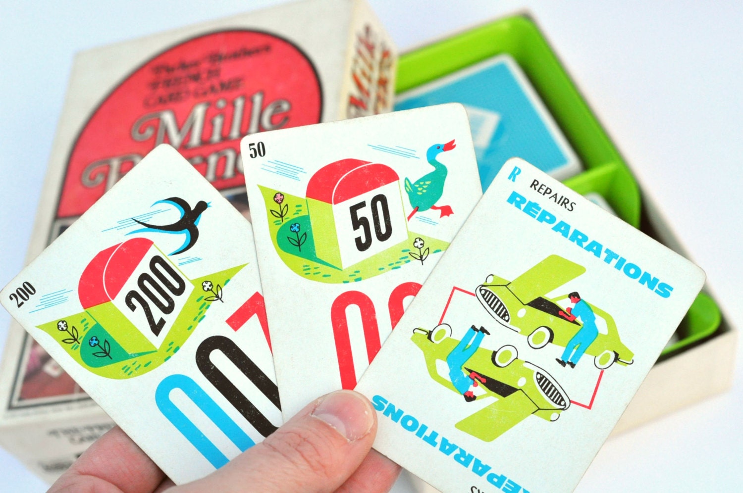 Vintage Mille Bornes Game from 1971 - Great Graphics