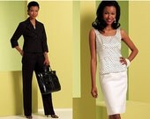 Womens Wardrobe Sewing Pattern - Jacket, Top, Dress, Skirt, Pants Misses Pattern - Butterick 5333 - B5333 - Uncut, Factory Folded