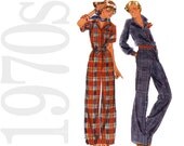 1970s Jumpsuit Vintage Pattern - 70s Vintage Pattern - Womens Jumpsuit Sewing Pattern - Butterick 5250/1 - Uncut, Factory Folds, NOS