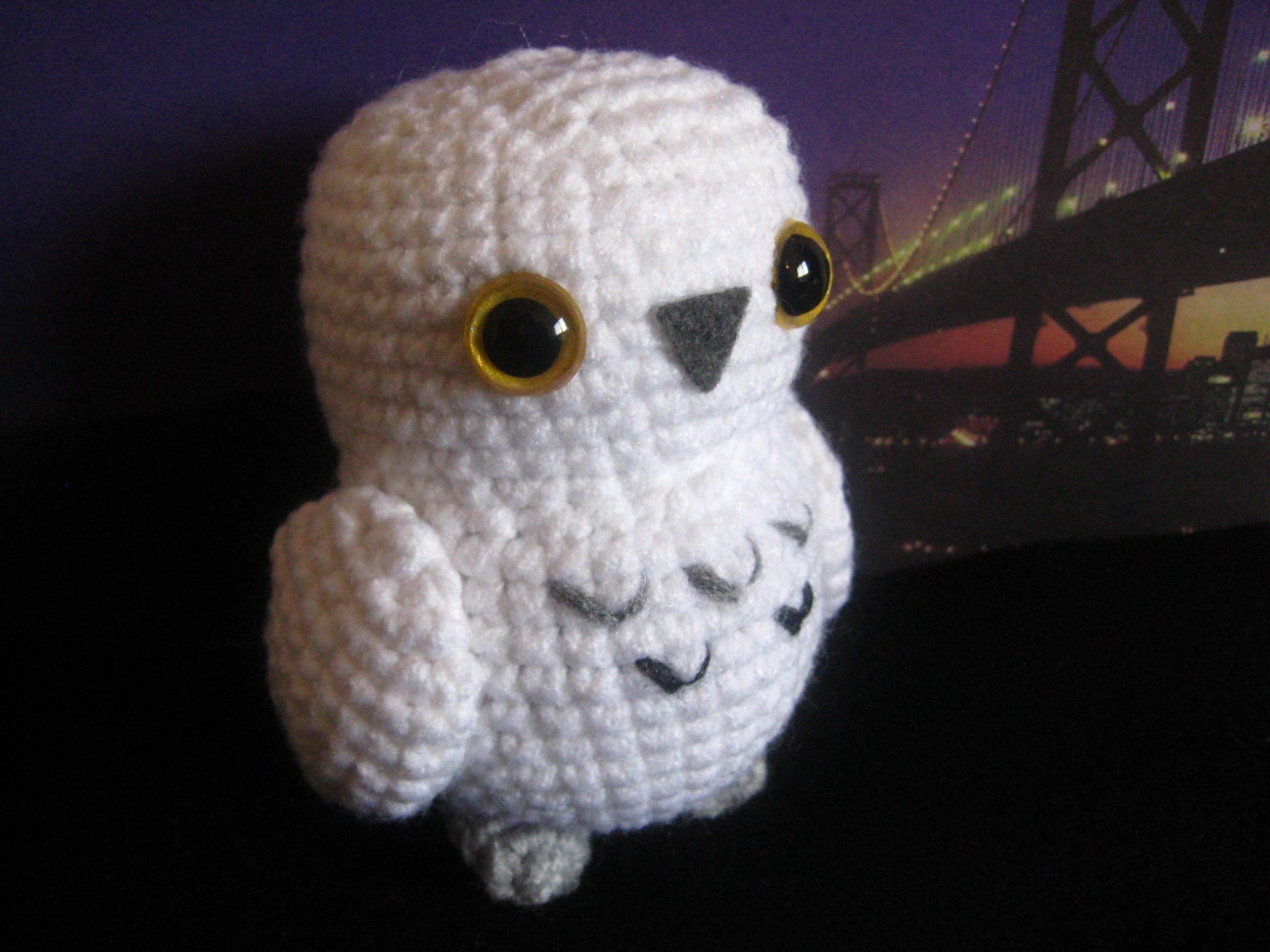 Snowy White Owl Amigurumi Doll - Premade Toy