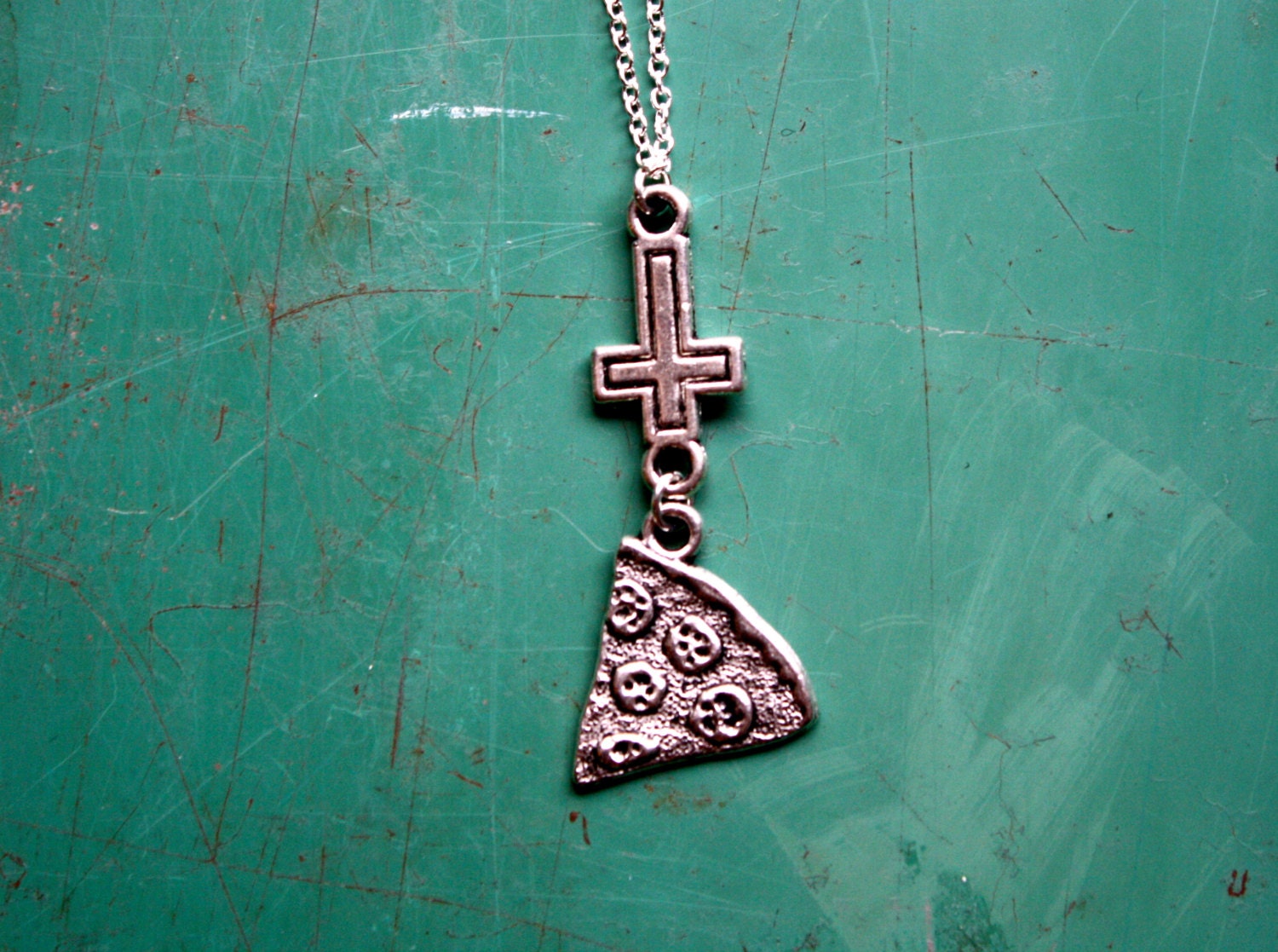 BACKORDERED Anti-Christ Pizza Party Necklace