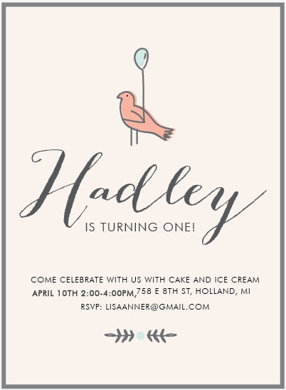 1st Birthday Printable Invitations
