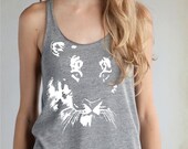 Tiger Tank Womens eco-friendly Racerback Tank Top Organic Cotton Cat Shirt Earth Day