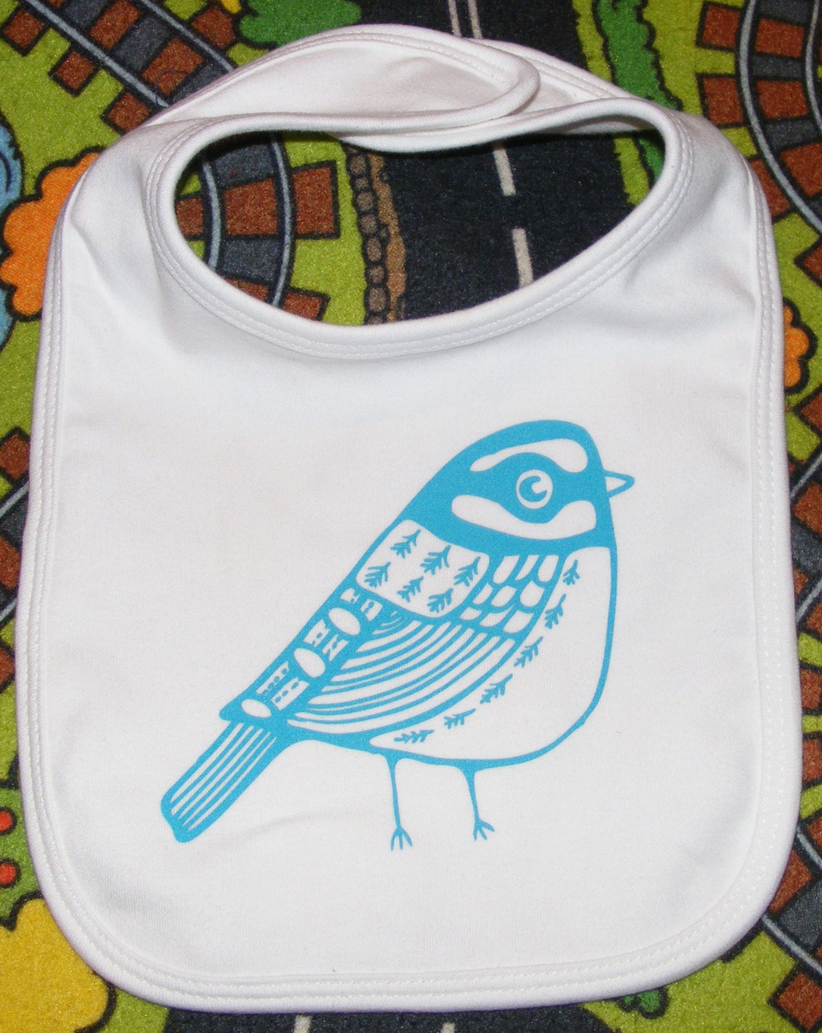 Blue tit baby bib