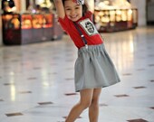 Childrens Clothing... The Gray Collection by laken and lila..... Gray Shelby Chevron Skirt.....handmade boutique clothing