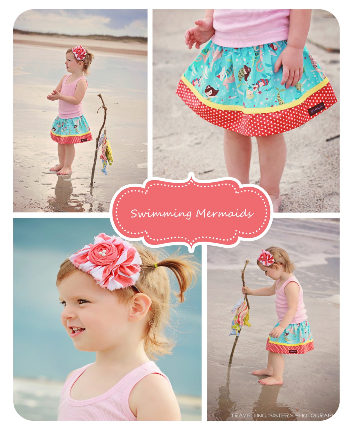 Childrens Clothing by laken and lila....The original etsy Buy 2 skirts get 1 FREE... The Swimming Mermaids Skirt.