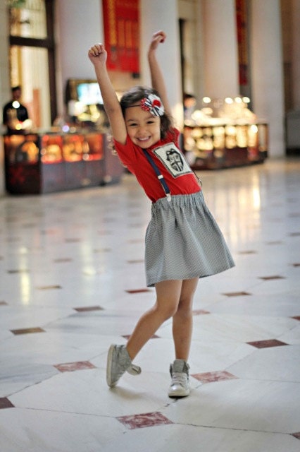 Childrens Clothing... The Gray Collection by laken and lila..... Gray Shelby Chevron Skirt.....handmade boutique clothing