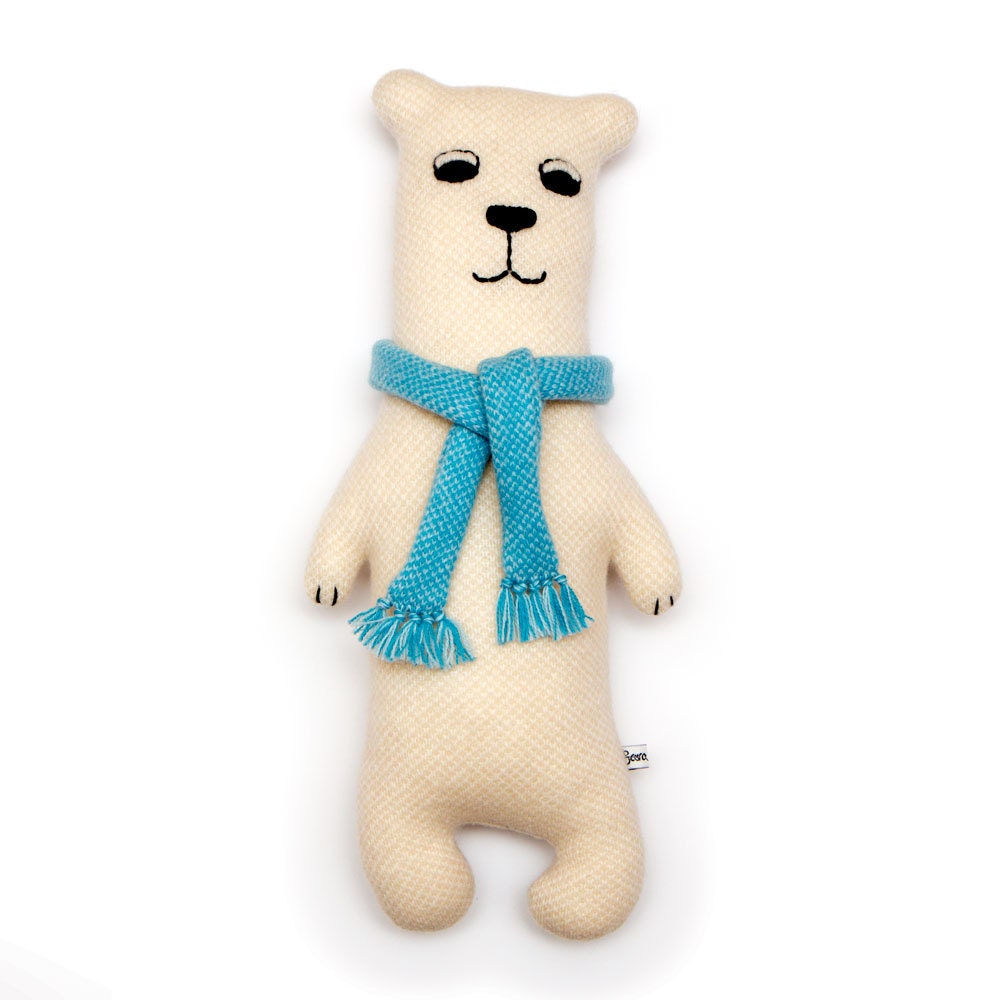 Pierre the Polar Bear Lambswool Plush - Made to order