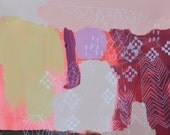 painting - acrylic on canvas - laundry line no. 12