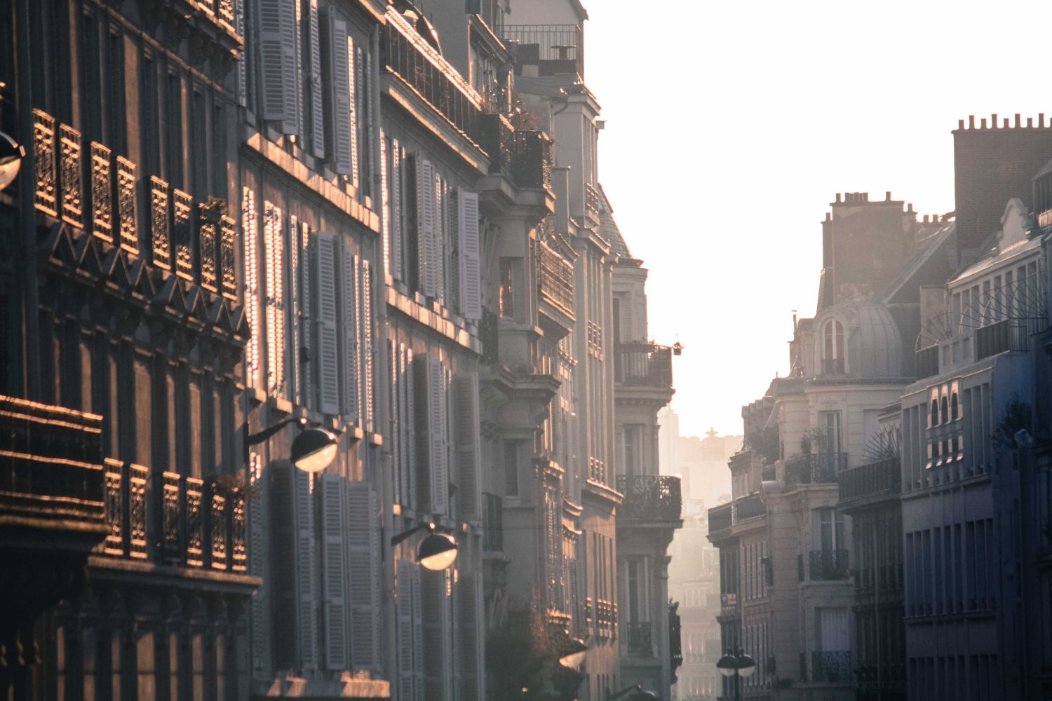 Early Morning walk in Montmartre - 8x10 fine art photograph - soft blue and grey tones Paris, France - Paris Photography