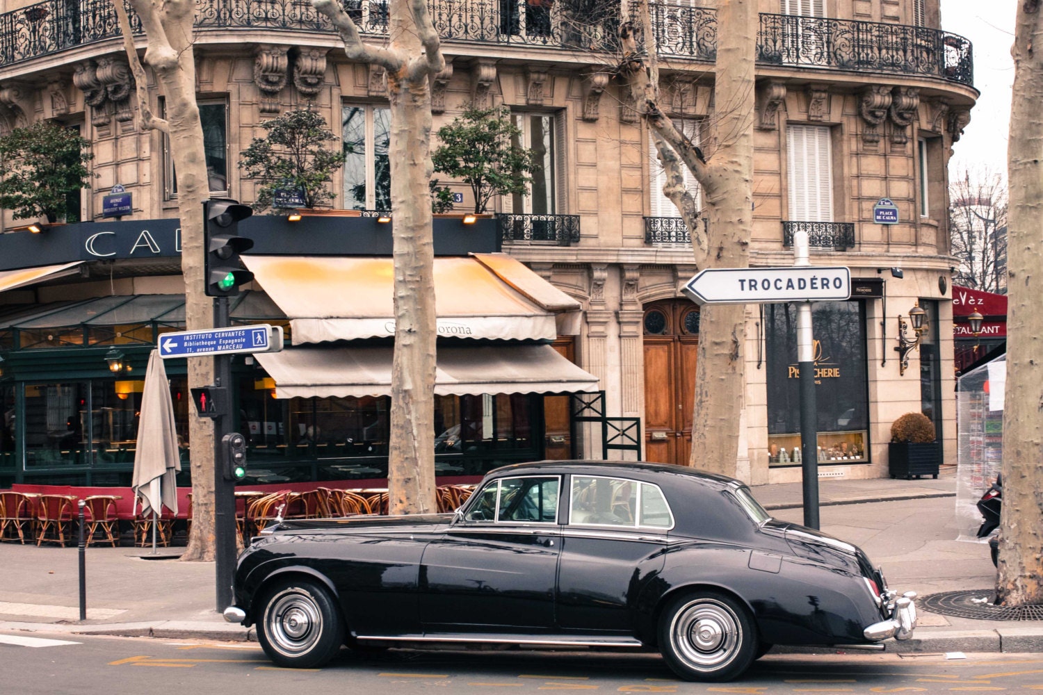 Paris Photography - Morning Cafe Stop in Paris, France - 8x10 Fine Art Photograph - affordable home decor