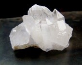 Quartz Crystal cluster from brazil - white clear crystal - multiple points - small druzy - - raw rough natural crystal