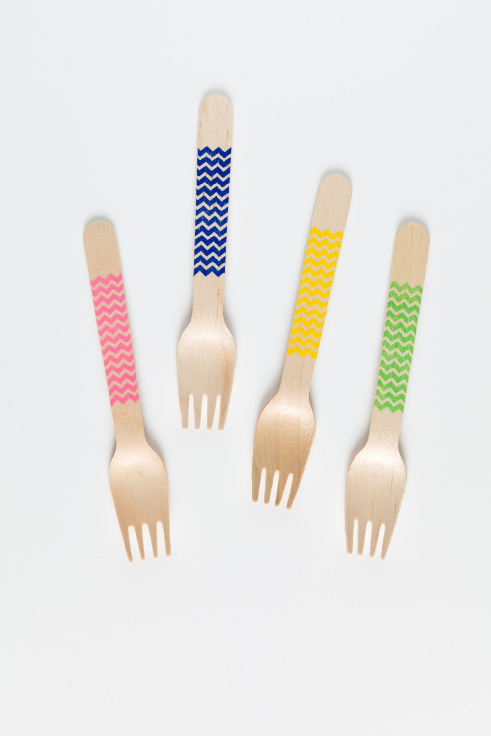 Preppy Chevron - Forks Spoons Or Knives - Perfect Alternative To Plastic Utensils For Parties