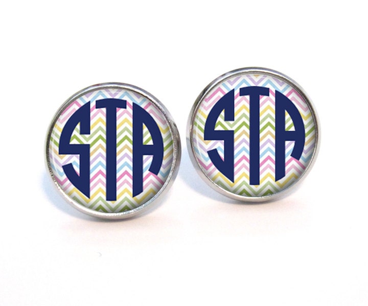 Monogram Stud Earrings (372)