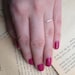ONE Thin sterling silver ring, hammered texture in custom size