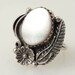 Size 5.5 Vintage Earth and Wind Sterling Shell Ring