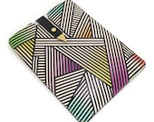 Leather iPad mini case - Bold geometric
